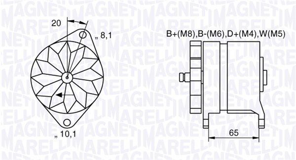 MAGNETI MARELLI kintamosios srovės generatorius 063534681400